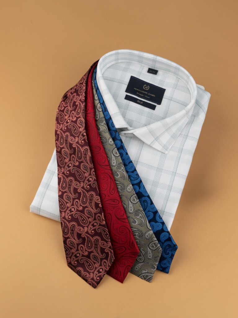 Premium ties for men from India’s finest menswear brand, Alexander Jamés, Hyderabad.