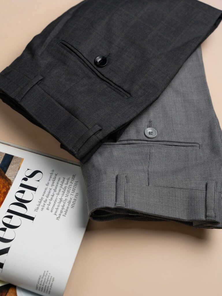 Premium Italian Polywool trousers from Alexander Jamés, India's finest menswear brand, offering stylish and durable pants made from premium wool blend for men’s clothing.